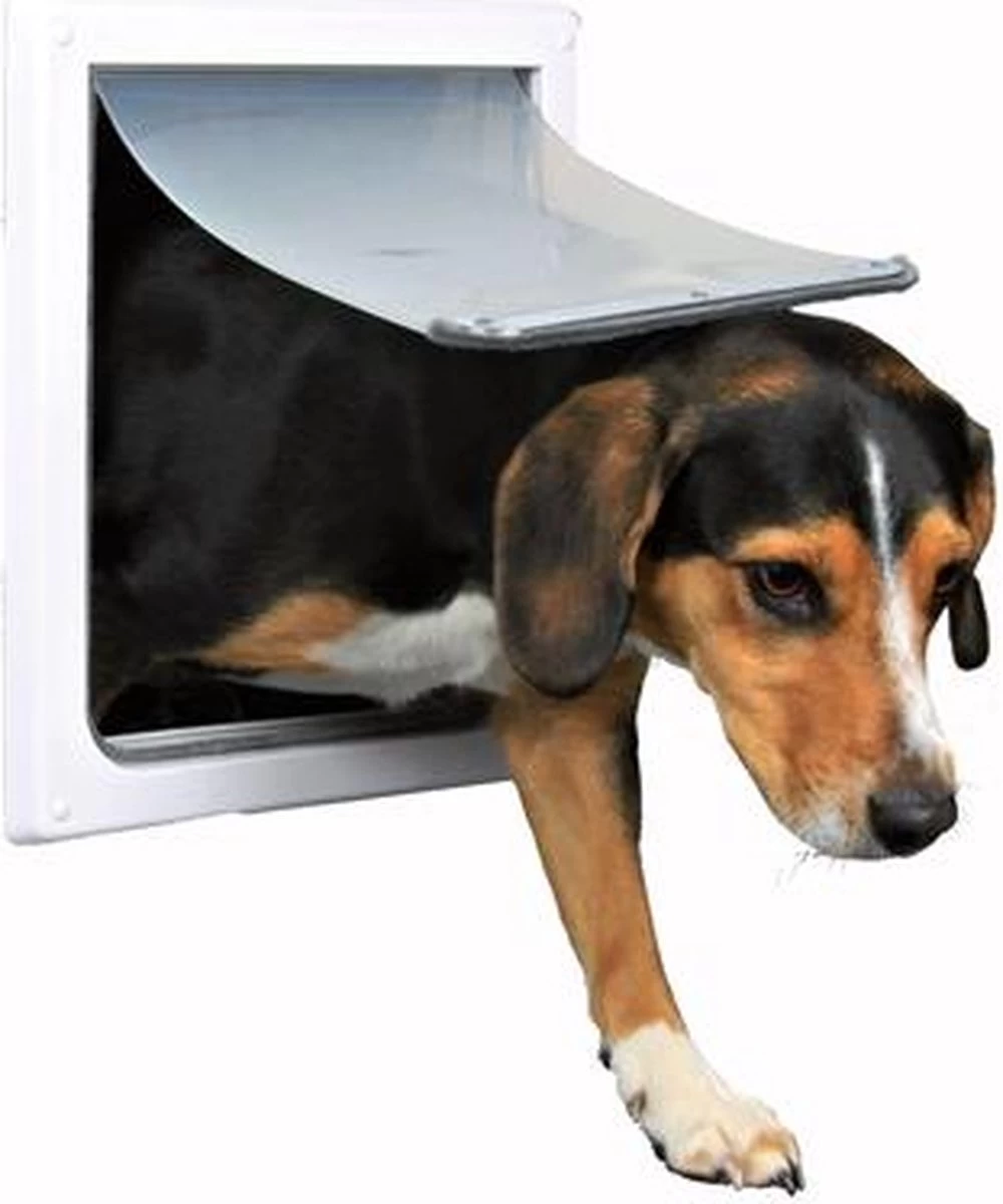 Trixie 2-Weg Hondenluik Wit - M-XL 39 X 45 CM 5 Trixie 2-Weg Hondenluik Wit - M-XL 39 X 45 CM - Afbeelding 3