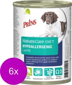 Prins Naturecare Diet Dog Hypoallegenic - Lam - Hondenvoer - 6 X 400 G