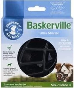 Company Of Animals Baskerville Ultra Muzzle - Muilkorf - Maat 3 (M) - Zwart -Hondenbenodigdheden 1015x1200