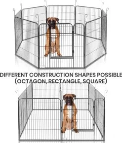 MaxxPet Puppyren - Hondenbench - Hondenren- Puppyren Met 8 Kennelpanelen - Staal -80 X 80 Cm Ø 210 Cm -Hondenbenodigdheden 1023x1200 1