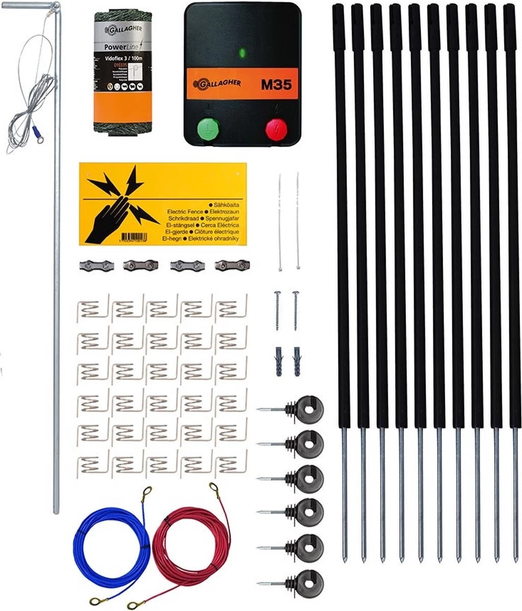 Gallagher Schrikdraad Voor Honden En Katten - Complete Set - 33 Meter - 50 Cm Hoog 3 Gallagher Schrikdraad Voor Honden En Katten - Complete Set - 33 Meter - 50 Cm Hoog