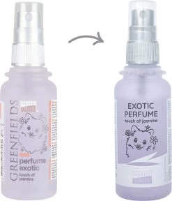 Hondenparfum Spray In 4 Geuren - Greenfields - Alchoholvrije En PH Neutrale Formule Tegen Onaangename Geurtjes - 50ml - Exotic -Hondenbenodigdheden 1030x1200