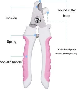 Merkloos Professionele Nagelschaar - Dieren Nagelschaar - Roze - Honden Nagelknipper - Hondennagels - Honden Knip Schaar - Honden Knipsch -Hondenbenodigdheden 1043x1200