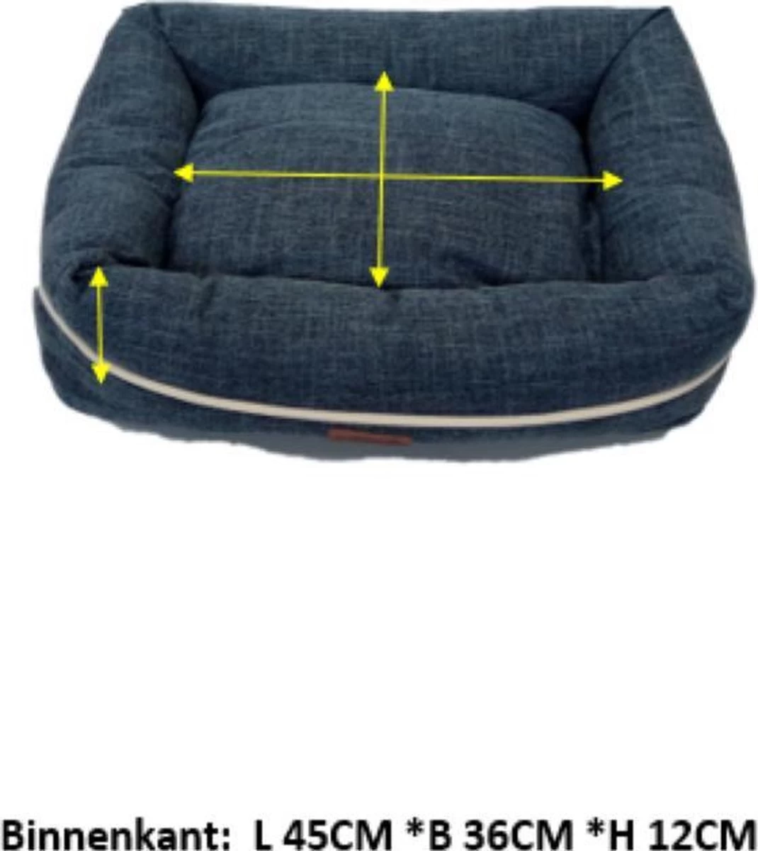 I-CiGO Homy Luxe - Hondenmand - In-kussen Dubbelzijdig Gebruik 70x60xH14cm/Blauw 7 I-CiGO Homy Luxe - Hondenmand - In-kussen Dubbelzijdig Gebruik 70x60xH14cm/Blauw - Afbeelding 5