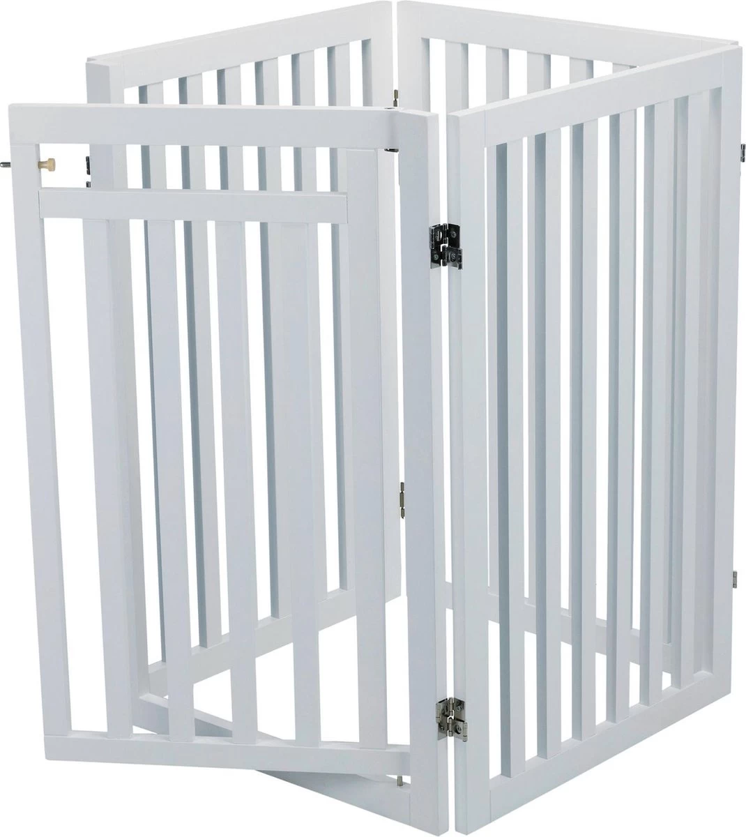 Trixie Hondenhek Met Deur Wit - 60-160 X 81 CM 3 Trixie Hondenhek Met Deur Wit - 60-160 X 81 CM