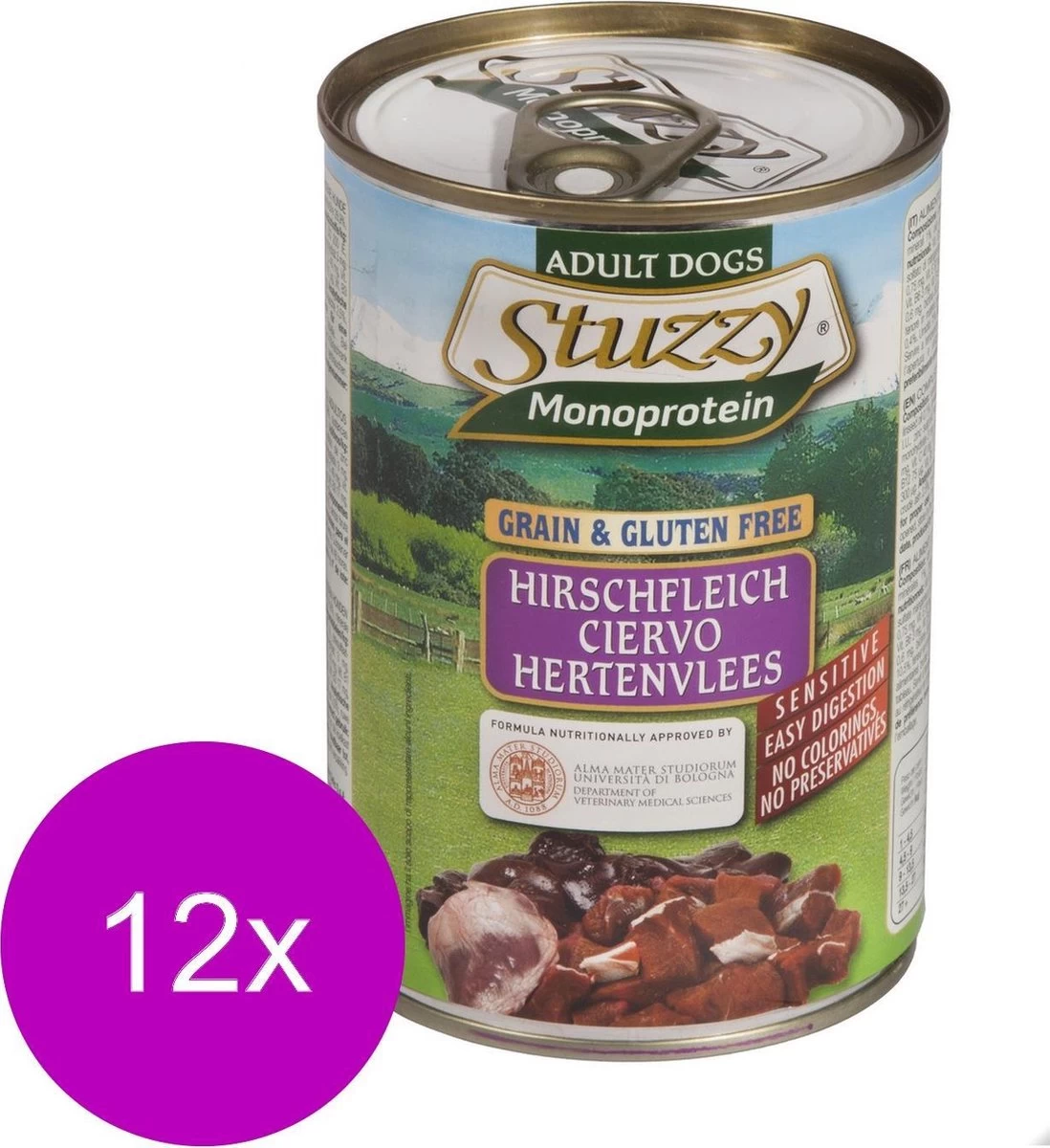 Stuzzy Blik Adult 400 G - Hondenvoer - 12 X Hert 3 Stuzzy Blik Adult 400 G - Hondenvoer - 12 X Hert