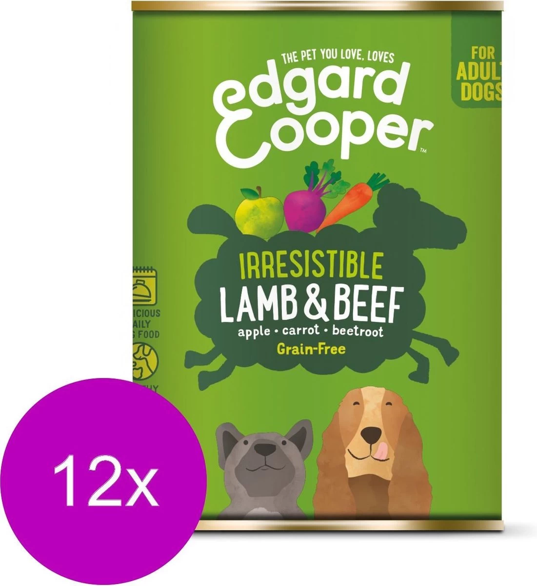 Edgard & Cooper Lam & Rund Blik - Voor Volwassen Honden - Hondenvoer - 12 X 400g 10 Edgard & Cooper Lam & Rund Blik - Voor Volwassen Honden - Hondenvoer - 12 X 400g - Afbeelding 8