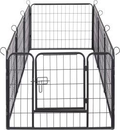 ACAZA Hondenren In 8 Panelen - Hondenkennel - Met Deur - 60 Cm Hoogte - Zwart 18 ACAZA Hondenren In 8 Panelen - Hondenkennel - Met Deur - 60 Cm Hoogte - Zwart -Hondenbenodigdheden 1111x1200 4