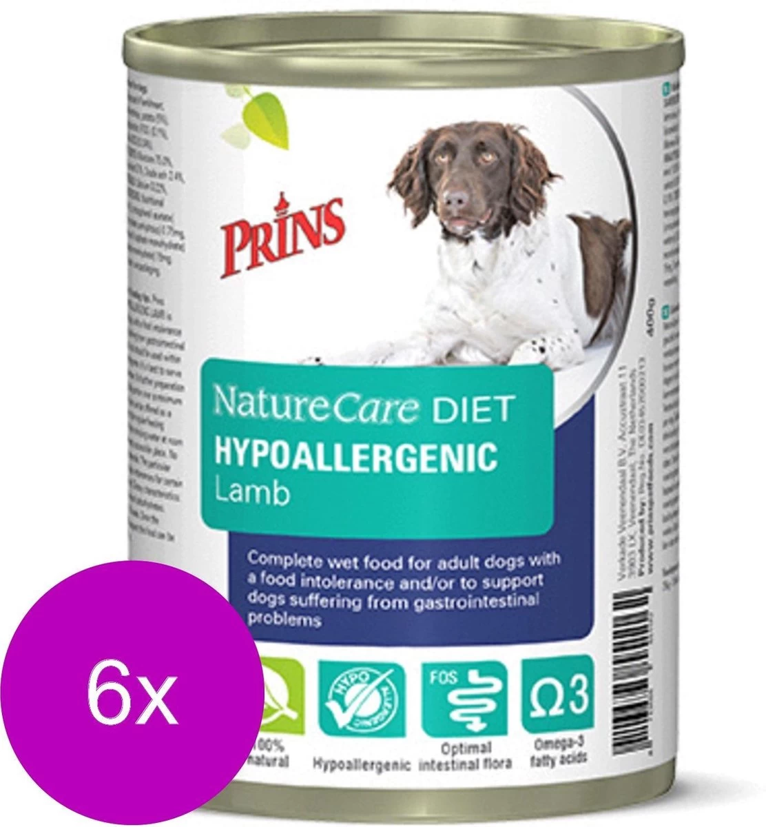 Prins Naturecare Diet Dog Hypoallegenic - Lam - Hondenvoer - 6 X 400 G 4 Prins Naturecare Diet Dog Hypoallegenic - Lam - Hondenvoer - 6 X 400 G - Afbeelding 2