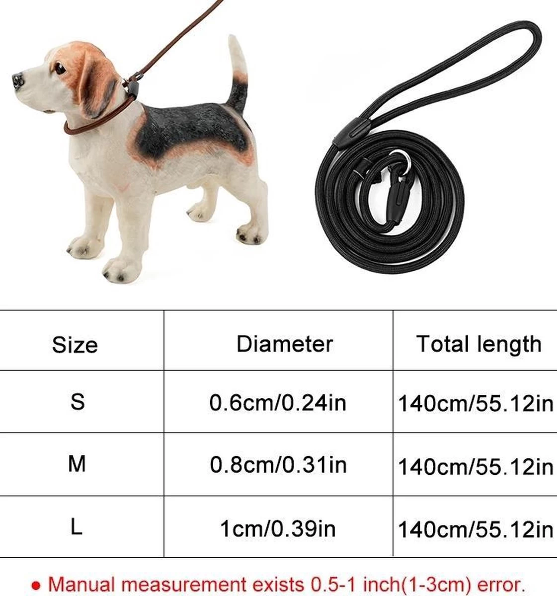 LOUZIR Cesar Millan Sliplijn Met Stop - Hondenriem - Rood - 130 Cm 7 LOUZIR Cesar Millan Sliplijn Met Stop - Hondenriem - Rood - 130 Cm - Afbeelding 5