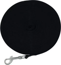 Hondenriem 20 Meter - Lange Lijn - Gerecycled Nylon - Trainingslijn, Speurlijn - 2 Cm Breed - Zwart -Hondenbenodigdheden 1121x1200 3