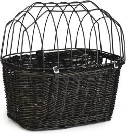 Beeztees - Fietsmand+Draadkap - Zwart - 43x34x44 Cm