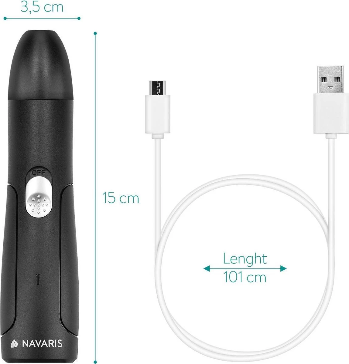 Navaris Elektrische Nagelvijl Voor Huisdieren - Met Diamanten Vijlkop - Voor Honden, Katten En Konijnen - Ook Voor Vogelsnavels - Draadloos 7 Navaris Elektrische Nagelvijl Voor Huisdieren - Met Diamanten Vijlkop - Voor Honden, Katten En Konijnen - Ook Voor Vogelsnavels - Draadloos - Afbeelding 5