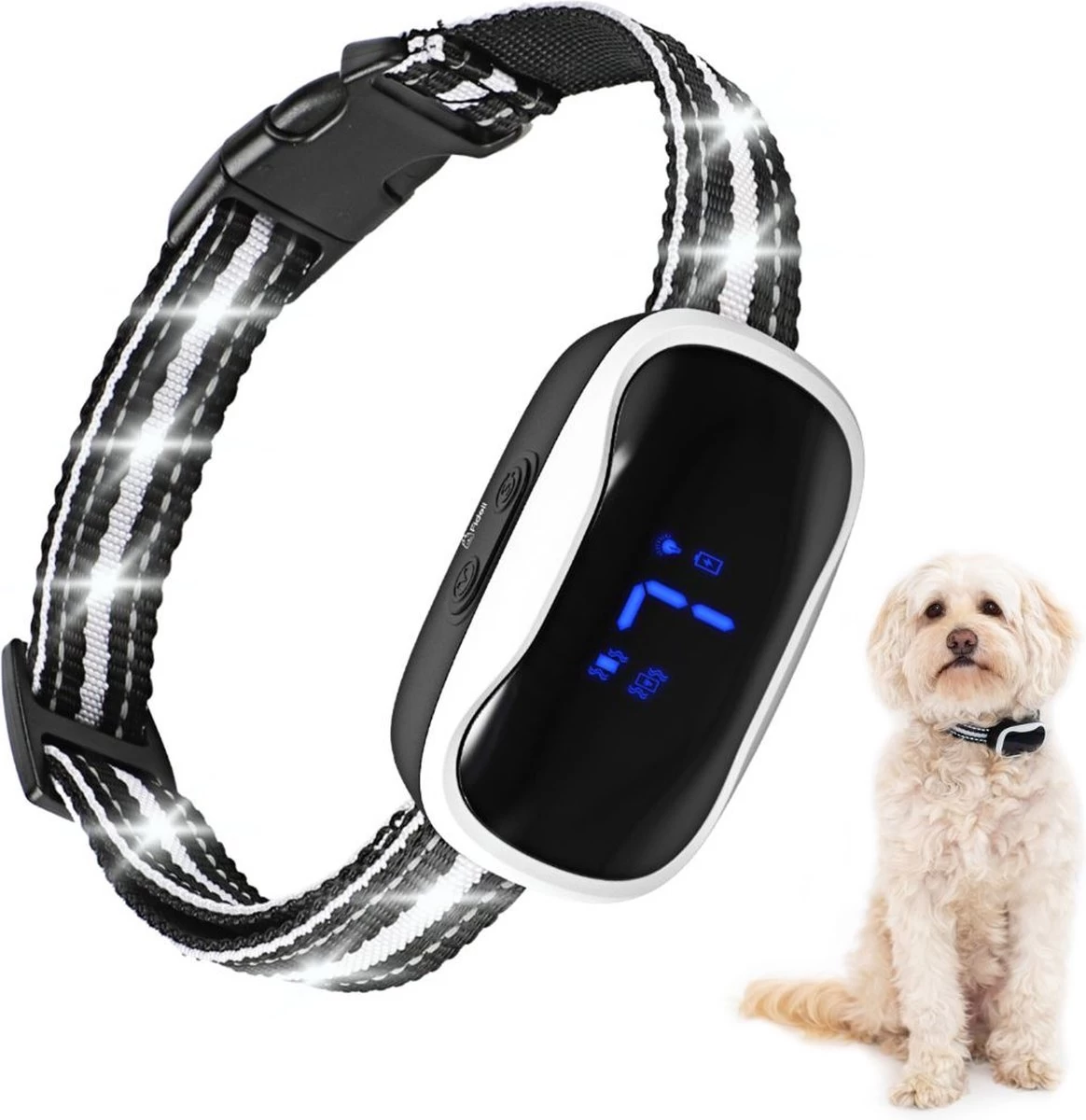 Fideli Anti Blafband - Zonder Schok - Grote En Kleine Honden - Oplaadbaar - LED Verlichte Band 3 Fideli Anti Blafband - Zonder Schok - Grote En Kleine Honden - Oplaadbaar - LED Verlichte Band