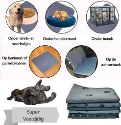 Sharon B - Puppy Training Pad - Plasmat - Beige Met Botjesprint - 80x90 Cm - Hondentoilet - Herbruikbaar - Wasbaar -Hondenbenodigdheden 1167x1200 5