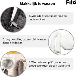 Filo Hondenmand 60cm Met Deken & Rits – Crème – Geschikt Als Kattenmand - Fluffy Donut Hondenbed Lichtbruin - Honden Mand & Bed – Hondenkussen – Kussen Hond – Katten Mand -Hondenbenodigdheden 1172x1200 5