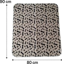 Sharon B - Puppy Training Pad - Plasmat - Beige Met Botjesprint - 80x90 Cm - Hondentoilet - Herbruikbaar - Wasbaar -Hondenbenodigdheden 1176x1200 6