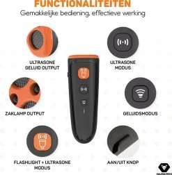 Vulpes Pets® Ultrasone Anti Blaf Apparaat – 3-in-1 Anti Blaf Apparaat Pro - Diervriendelijk & Zonder Schok - Alternatief Anti Blafband - Voor Kleine & Grote Honden - Audio - Flashlight - USB-Oplaadbaar -Hondenbenodigdheden 1177x1200 4