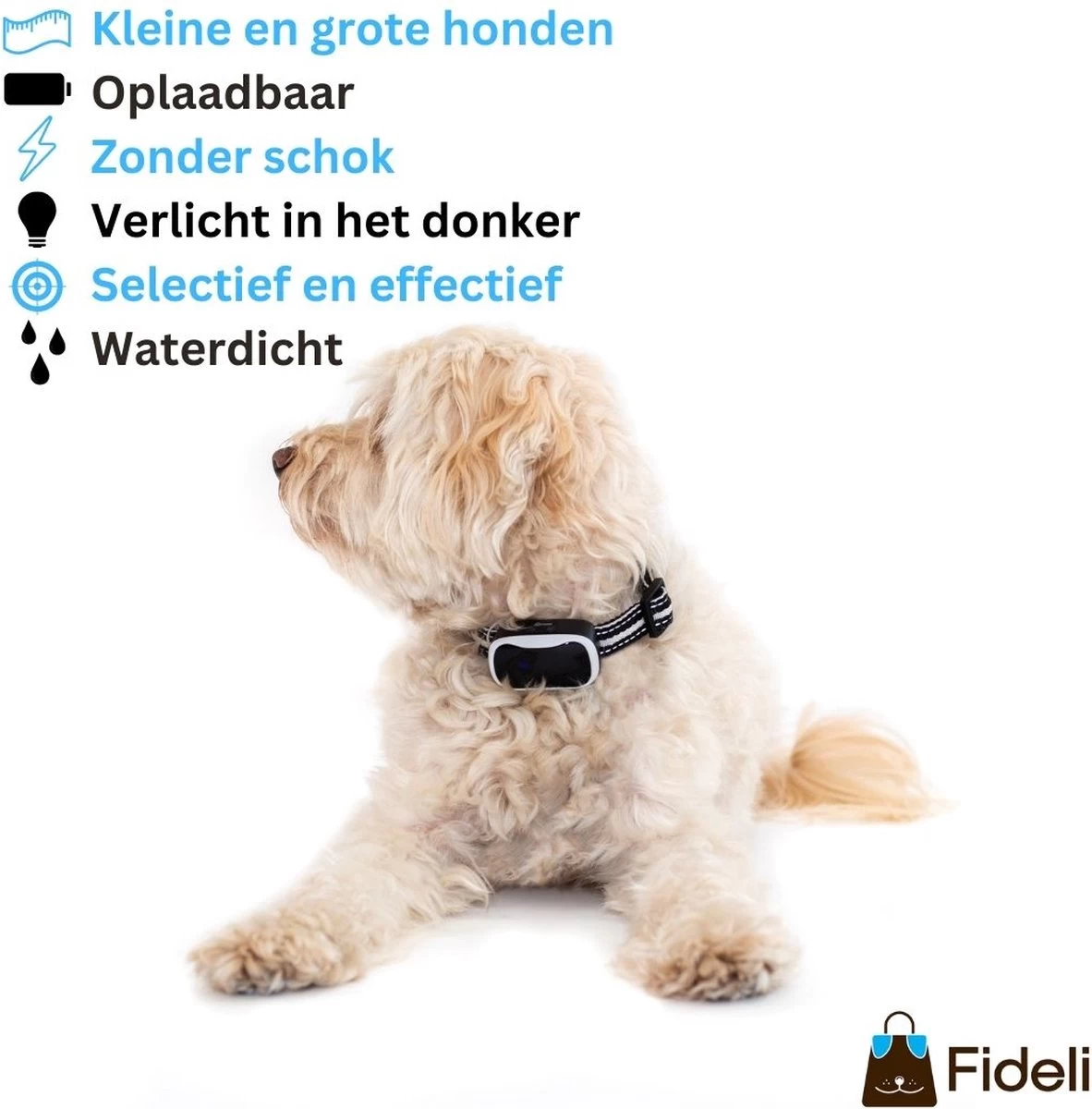 Fideli Anti Blafband - Zonder Schok - Grote En Kleine Honden - Oplaadbaar - LED Verlichte Band 4 Fideli Anti Blafband - Zonder Schok - Grote En Kleine Honden - Oplaadbaar - LED Verlichte Band - Afbeelding 2