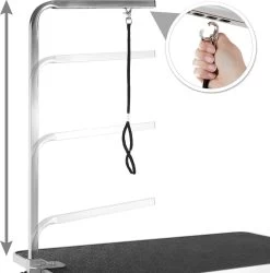 Tectake- Trimtafel Met Lus - Tafelhoogte: 76 Cm - Zwart / Grijs - 402892 -Hondenbenodigdheden 1185x1200