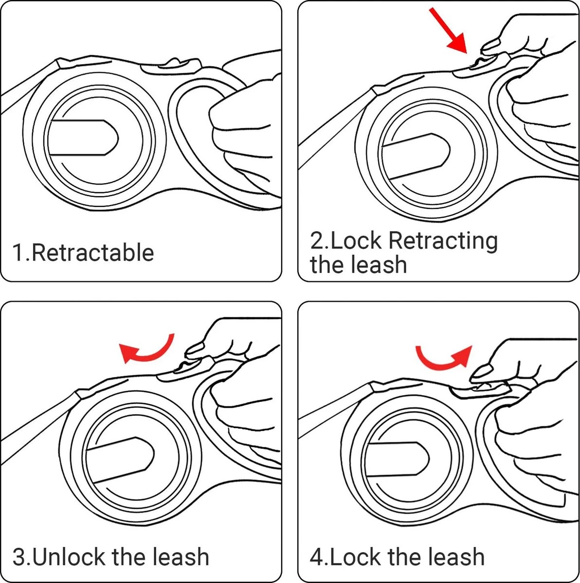IGOODS - Hondenriem - Katten Riem - Uitlaatriem Voor Honden En Katten - Honden Riem- Rollijn - 5 Meter Lang 6 IGOODS - Hondenriem - Katten Riem - Uitlaatriem Voor Honden En Katten - Honden Riem- Rollijn - 5 Meter Lang - Afbeelding 4