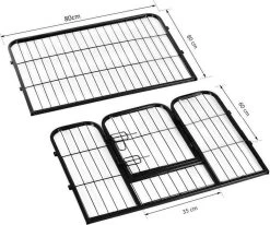 Merkloos Topmast Premium Puppyren - 80 Cm Hoog - 640 Cm Omtrek - Hondenren - Hondenhok - Antraciet 13 Merkloos Topmast Premium Puppyren - 80 Cm Hoog - 640 Cm Omtrek - Hondenren - Hondenhok - Antraciet -Hondenbenodigdheden 1200x1002 2