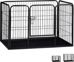 MaxxPet Puppyren - Hondenbench - Puppykennel - Hondenren - 125 X 78 X 80 Cm - Zwart -Hondenbenodigdheden 1200x1019 2
