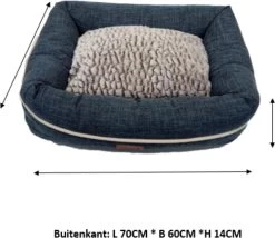 I-CiGO Homy Luxe - Hondenmand - In-kussen Dubbelzijdig Gebruik 70x60xH14cm/Blauw 18 I-CiGO Homy Luxe - Hondenmand - In-kussen Dubbelzijdig Gebruik 70x60xH14cm/Blauw -Hondenbenodigdheden 1200x1040 5
