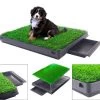 Merkloos Hondentoilet Kunstgras Met Bak - Indoor Dierentoilet - Uitneembare Opvangbak - Puppy Training Pets - Outdoor/Balkon/Tuin/Indoor Toilet - 50x64 Cm -Hondenbenodigdheden 1200x1041 4
