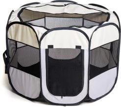 Dogs&Co Puppyren Opvouwbaar Grijs 90x90x60cm In Handige Draagtas -Hondenbenodigdheden 1200x1057 3