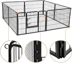 Transformeerbare Hondenren - Dieromheining Van 60 Cm Hoog En 210 Cm Diagonaal - Zwart 13 Transformeerbare Hondenren - Dieromheining Van 60 Cm Hoog En 210 Cm Diagonaal - Zwart -Hondenbenodigdheden 1200x1059 3