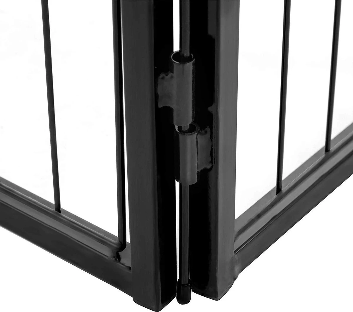 Transformeerbare Hondenren - Dieromheining Van 60 Cm Hoog En 210 Cm Diagonaal - Zwart 8 Transformeerbare Hondenren - Dieromheining Van 60 Cm Hoog En 210 Cm Diagonaal - Zwart - Afbeelding 6