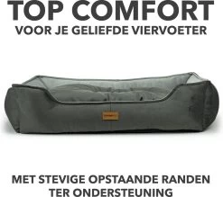 Primeplus Grote Hondenmand XL - Grijs - 100x80x20 CM - Orthopedische Hondenmanden - Hondenkussen -Hondenbenodigdheden 1200x1062 4