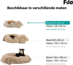 Filo Hondenmand 60cm Met Deken & Rits – Crème – Geschikt Als Kattenmand - Fluffy Donut Hondenbed Lichtbruin - Honden Mand & Bed – Hondenkussen – Kussen Hond – Katten Mand -Hondenbenodigdheden 1200x1068 5
