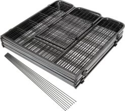 Merkloos Premium Puppyren - 80 Cm Hoog - 640 Cm Omtrek - Hondenren - Hondenhok - Grijs Hamerslag -Hondenbenodigdheden 1200x1069 1