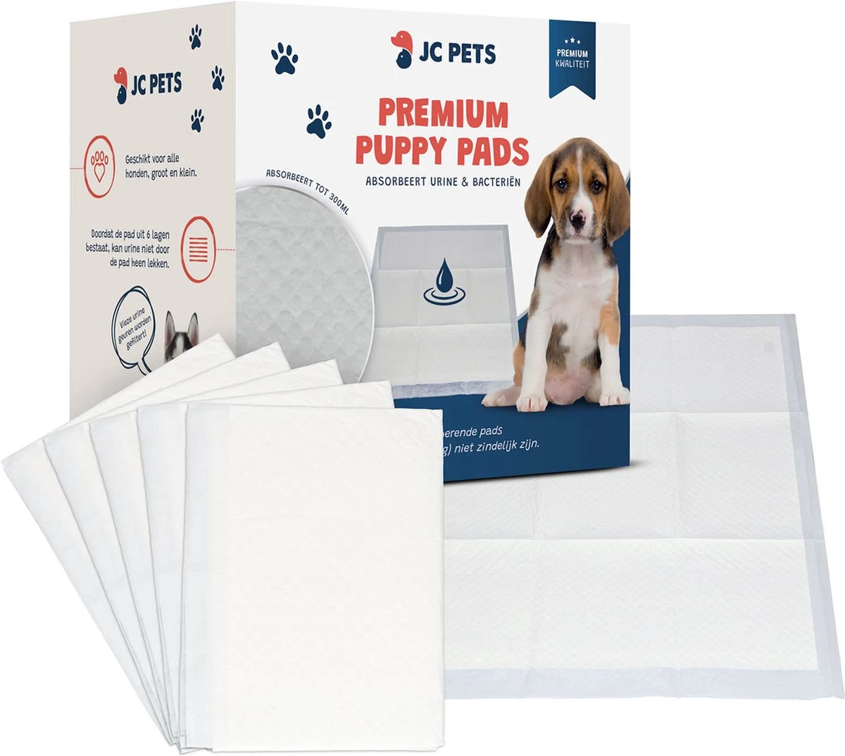 JC Pets Premium Puppy Training Pads - Hondentoilet - Zindelijkheidstraining Hond - 50 Stuks - 60 X 45 Cm 3 JC Pets Premium Puppy Training Pads - Hondentoilet - Zindelijkheidstraining Hond - 50 Stuks - 60 X 45 Cm