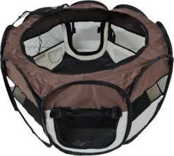 Dailyibed Opvouwbare Puppyren - Bruin - 115x115x58 Cm - Incl. Draagtas - Incl. Voederbak -Hondenbenodigdheden 1200x1075 2