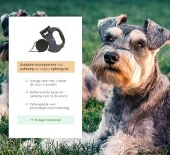 Dubbele Honden Riem – Leiband Hond – Hondenlijn – Looplijn Hond – 2 Honden – 3 Meter – Tot 12kg Per Hond – Reflecterende Lijnen – Met Zaklamp – 360° Draaien – Verstelbaar - Zwart -Hondenbenodigdheden 1200x1087 10