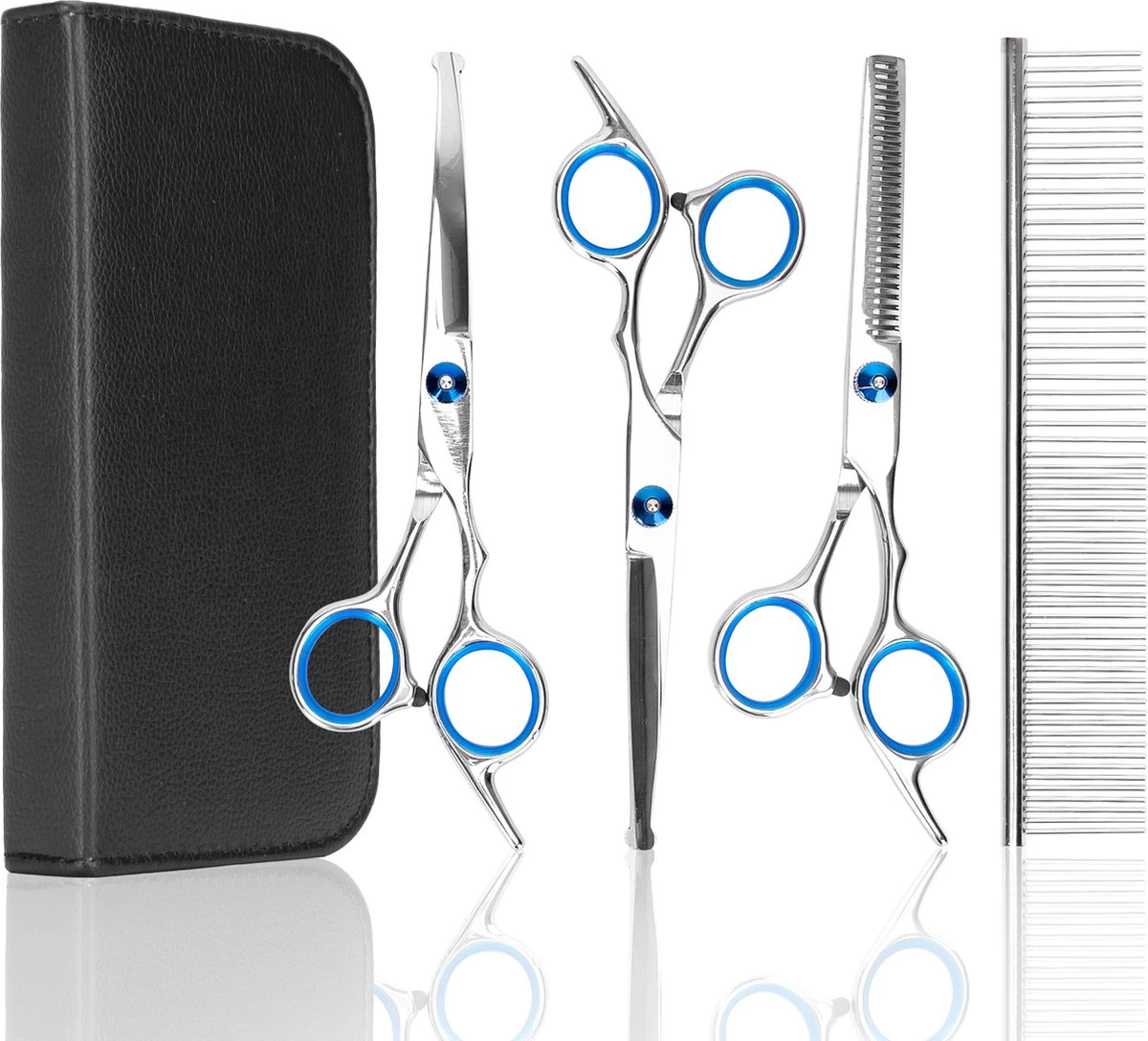 Nobleza Vachtscharen En Kam Set - Scharen Set - Vachtverzorging Set - Scharen Set Voor Honden En Katten 3 Nobleza Vachtscharen En Kam Set - Scharen Set - Vachtverzorging Set - Scharen Set Voor Honden En Katten