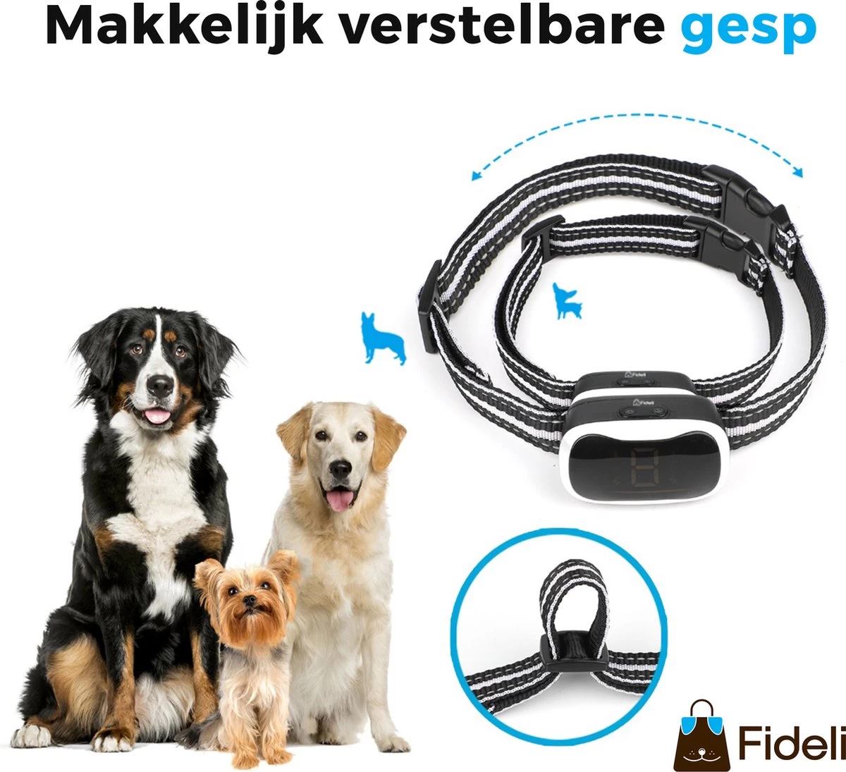 Fideli Anti Blafband - Zonder Schok - Grote En Kleine Honden - Oplaadbaar - LED Verlichte Band 7 Fideli Anti Blafband - Zonder Schok - Grote En Kleine Honden - Oplaadbaar - LED Verlichte Band - Afbeelding 5