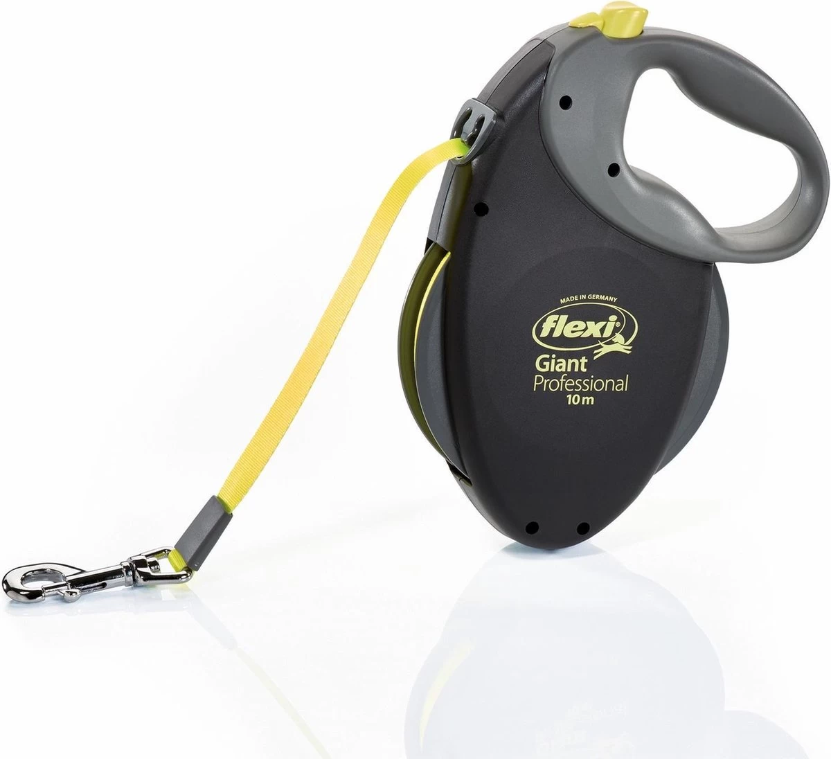 Flexi Giant Tape - Hondenriem - Zwart/Geel - L - 10 M - (<50 Kg) 3 Flexi Giant Tape - Hondenriem - Zwart/Geel - L - 10 M - (<50 Kg)