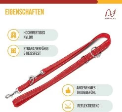 Happilax Dog Leash 2m Adjustable - Red / Reflective - 3-Step Adjustable Leash - Double Leash, Tug Leash - Geschikt Als Hondenriem Voor Grote Honden Of Als Sleepriem Voor Kleine Honden. 11 Happilax Dog Leash 2m Adjustable - Red / Reflective - 3-Step Adjustable Leash - Double Leash, Tug Leash - Geschikt Als Hondenriem Voor Grote Honden Of Als Sleepriem Voor Kleine Honden. -Hondenbenodigdheden 1200x1103 2