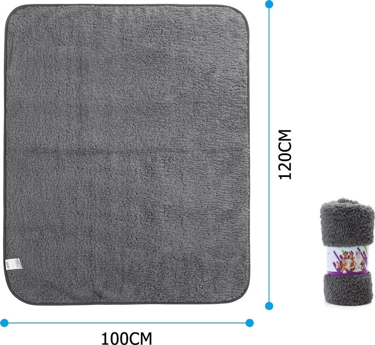 Nobleza 40UWK Hondendeken - Dierenmat - Benchkleed - 120x100cm - Grijs 4 Nobleza 40UWK Hondendeken - Dierenmat - Benchkleed - 120x100cm - Grijs - Afbeelding 2