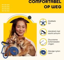 KCMultisupplies Dubbele Hondenriem Voor 2 Honden - Duo Hondenlijn Voor Hond - 120cm - Hondenleiband Riem -Hondenbenodigdheden 1200x1116 3