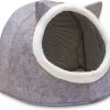 Merkloos Opvouwbaar Kattenhuis - En Hondennest – Cat House - Kattenhol - Cat Cave - Grijs -Hondenbenodigdheden 1200x1117 7