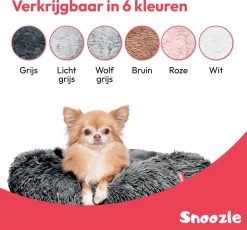 Snoozle Donut Hondenmand - Zacht En Luxe Hondenkussen - Wasbaar - Fluffy - Hondenmanden - 60cm - Grijs -Hondenbenodigdheden 1200x1118 6