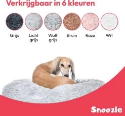 Snoozle Donut Hondenmand - Zacht En Luxe Hondenkussen - Wasbaar - Fluffy - Hondenmanden - 60cm - Lichtgrijs -Hondenbenodigdheden 1200x1118 8