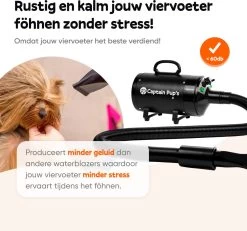 Captain Pup's Professionele Hondenföhn Met 4 Opzetstukken - Bijgeleverde Hondenborstel - Waterblazer Voor Honden - Zwart 14 Captain Pup's Professionele Hondenföhn Met 4 Opzetstukken - Bijgeleverde Hondenborstel - Waterblazer Voor Honden - Zwart -Hondenbenodigdheden 1200x1120 2