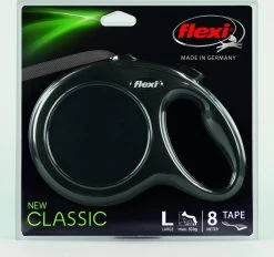 Flexi Rollijn New Classic Tape Large 8 M - Hondenriem - Zwart Tot 50kg -Hondenbenodigdheden 1200x1129