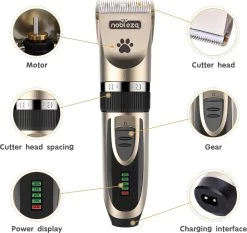 Nobleza Dieren Tondeuse Set - 4 Opzetkammen - Draadloos - Voor Huisdieren Katten & Honden 12 Nobleza Dieren Tondeuse Set - 4 Opzetkammen - Draadloos - Voor Huisdieren Katten & Honden -Hondenbenodigdheden 1200x1133 2